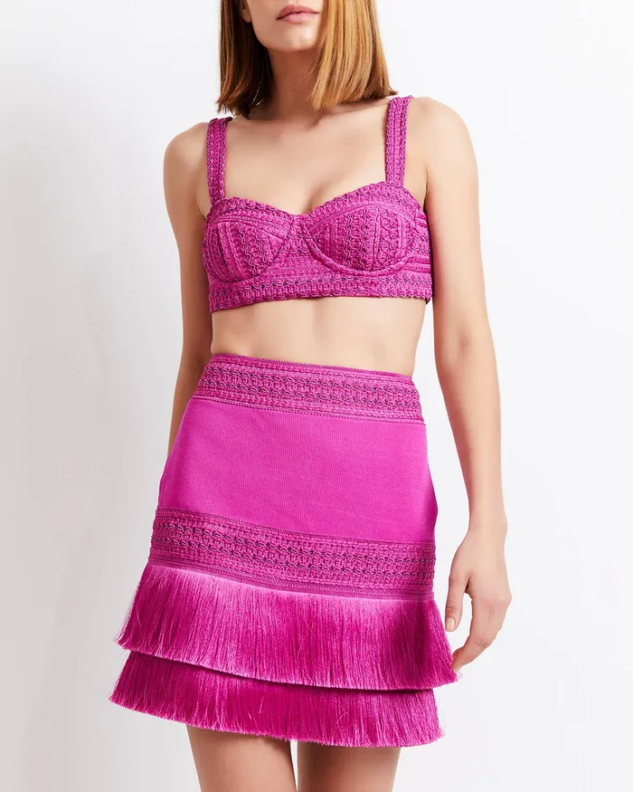 Tops and Bodysuits Women PatBO Woven Cropped Top X Harrods EXCLUSIVE