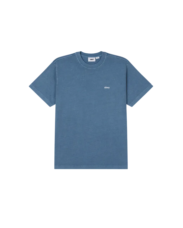 TOPS LOWERCASE PIGMENT TSHIRT Pigment Coronet Blue OBEY Clothing Men