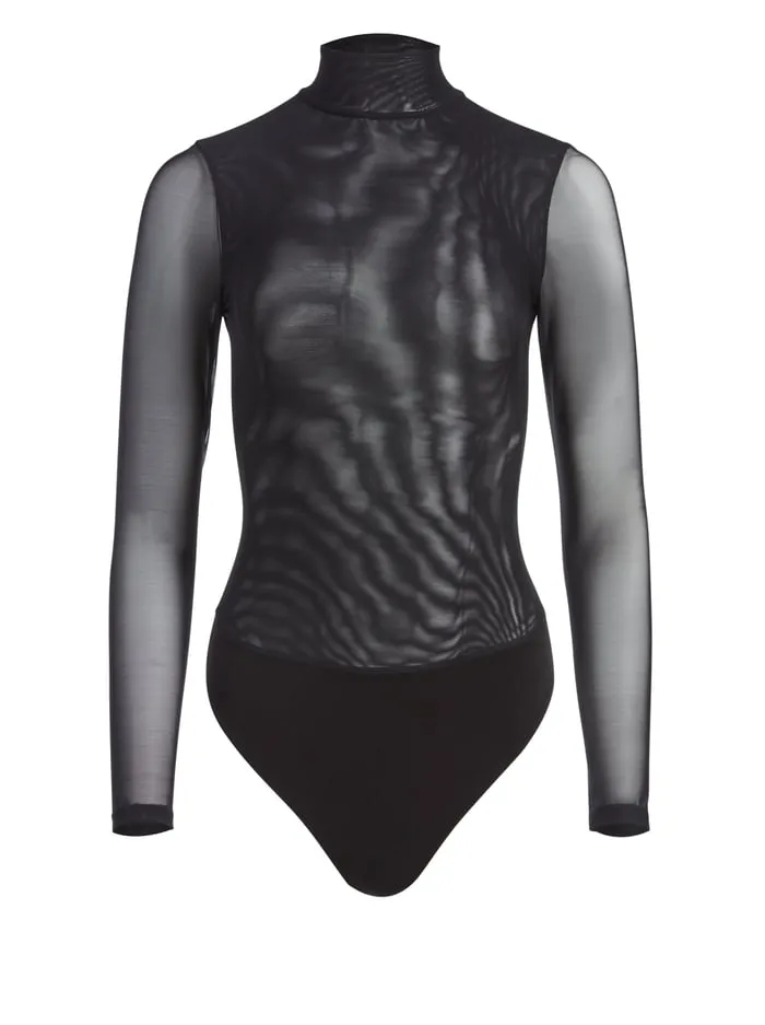 Tops Women Alice Olivia Clarinda Bodysuit Black