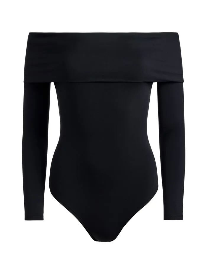 Tops Women Alice Olivia Elia Bodysuit Black