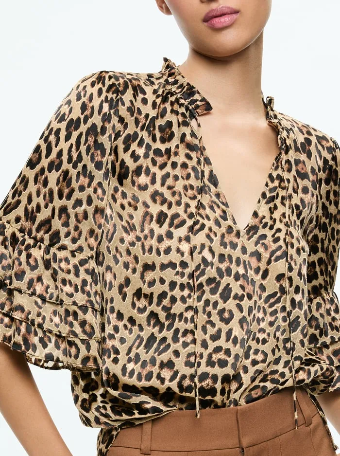 Tops Women Alice Olivia Julius Top Leopard Love