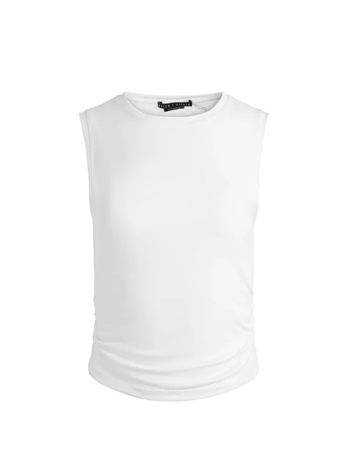 Tops Women Alice Olivia Kappa Cropped Tank Off White