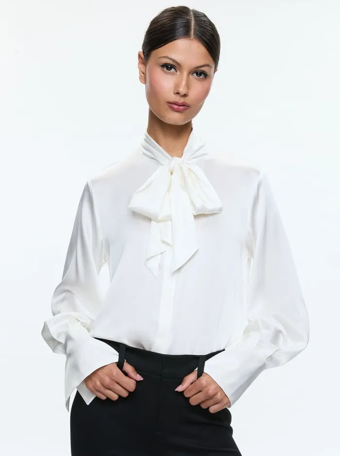 Tops Women Alice Olivia Lloyd Button Down Off White