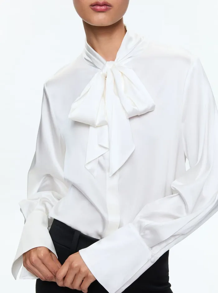 Tops Women Alice Olivia Lloyd Button Down Off White