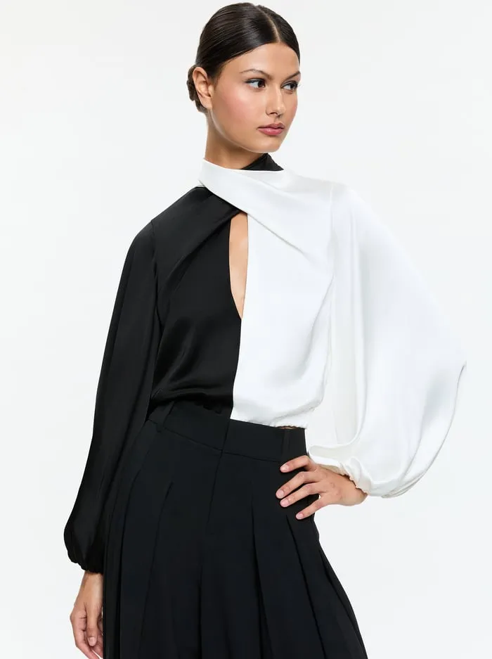 Tops Women Alice Olivia Mahogany Crop Top Blackoff White