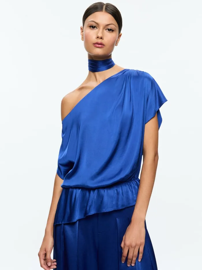 Tops Women Alice Olivia Mitsuko Blouse Royal