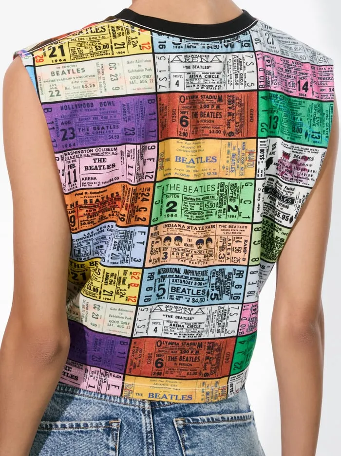 Tops Women Alice Olivia The Beatles Micah Muscle Tank Twist And Shout