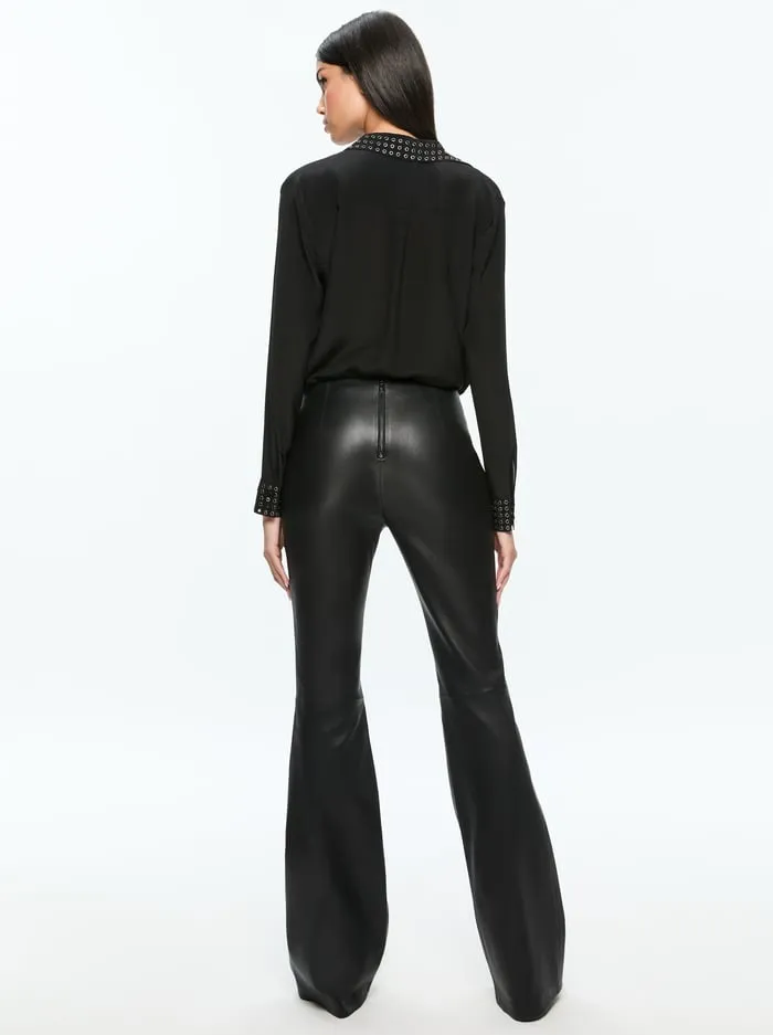 Tops Women Alice Olivia Willa Grommet Top Black