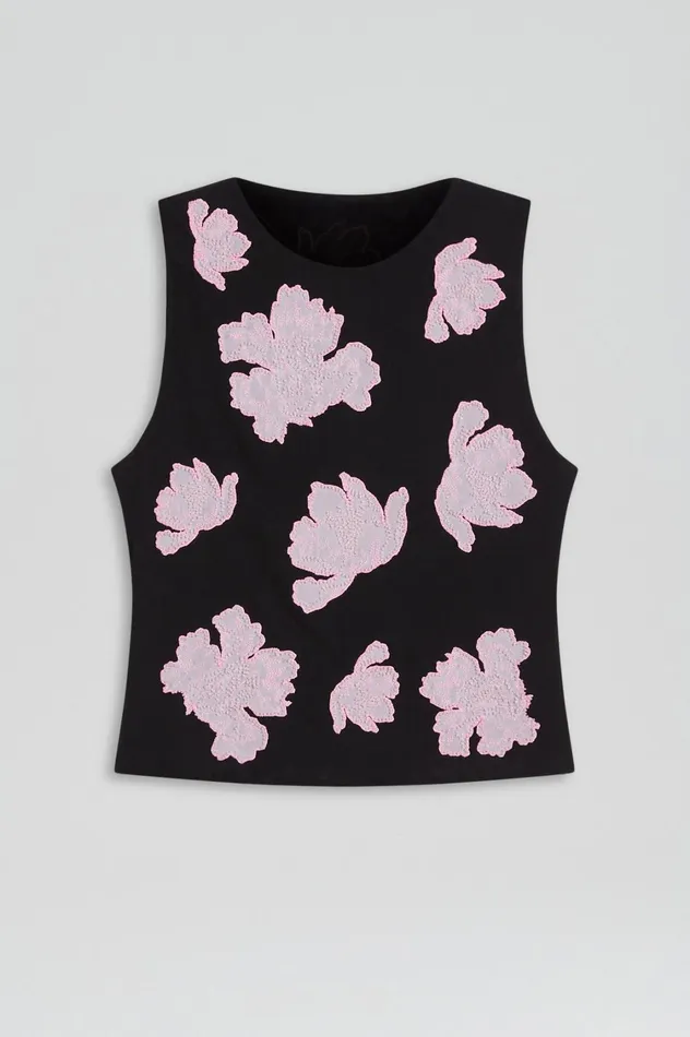 Tops Women Scanlan Theodore EMBROIDERED FLORAL MESH TOP Blackpink Tops Women Scanlan Theodore EMBROIDERED FLORAL MESH TOP Blackpink