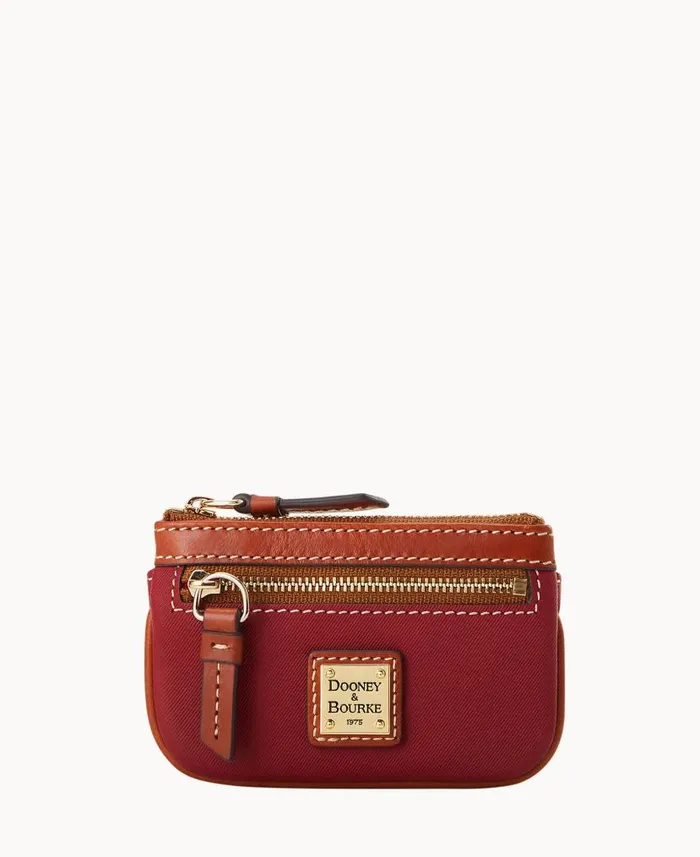 Torino Small Coin Case Cranberry ManWoman Dooney and Bourke Wallets