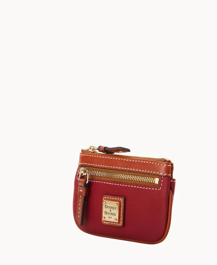 Torino Small Coin Case Cranberry ManWoman Dooney and Bourke Wallets