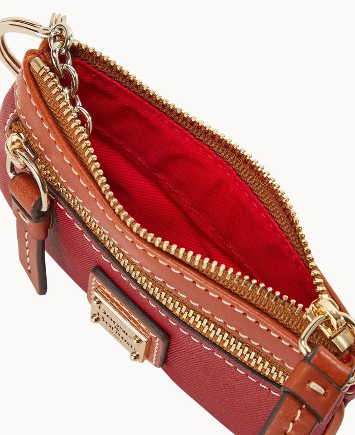 Torino Small Coin Case Cranberry ManWoman Dooney and Bourke Wallets
