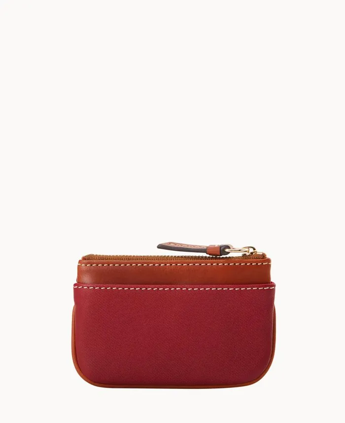 Torino Small Coin Case Cranberry ManWoman Dooney and Bourke Wallets