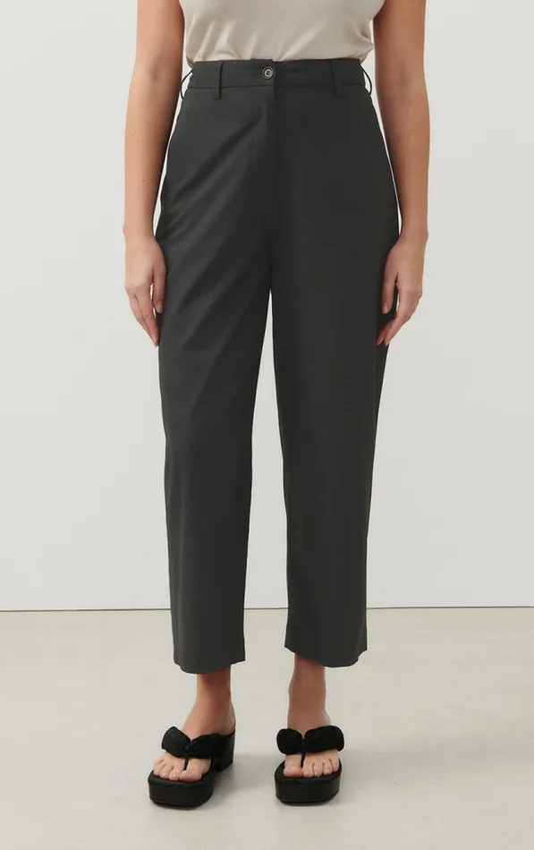 Trousers Kabird Melange Charcoal Women American Vintage Trousers