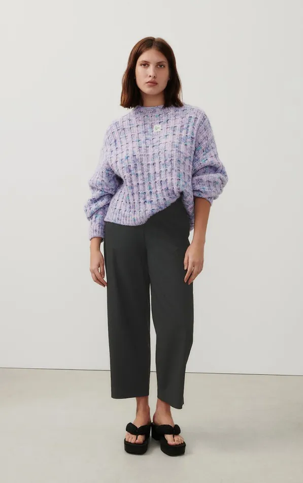 Trousers Kabird Melange Charcoal Women American Vintage Trousers Trousers Kabird Melange Charcoal Women American Vintage Trousers