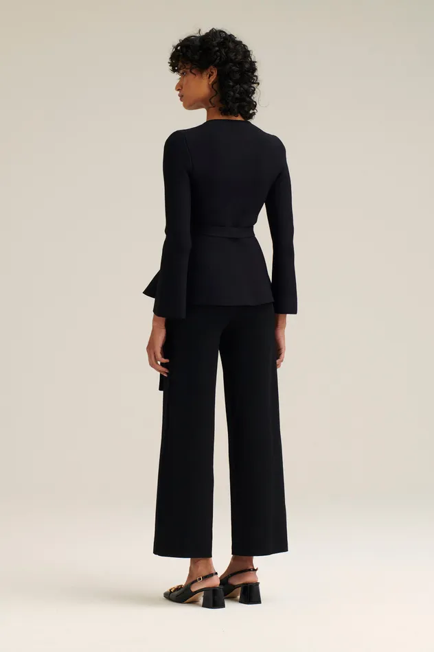 Trousers Women Scanlan Theodore MICRO CREPE CROP TROUSER Black Trousers Women Scanlan Theodore MICRO CREPE CROP TROUSER Black