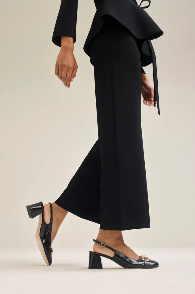 Trousers Women Scanlan Theodore MICRO CREPE CROP TROUSER Black Trousers Women Scanlan Theodore MICRO CREPE CROP TROUSER Black