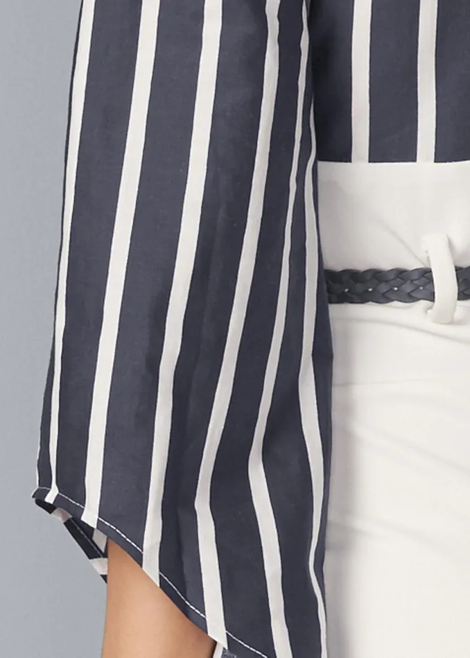 TWOFER COLLARED MIDI DRESS Navy Multi Women VENUS Midi Dresses