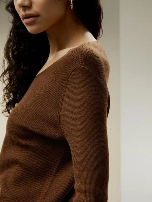 Vneck Ultrafine Merino Wool Sweater Women Lilysilk Knitwear