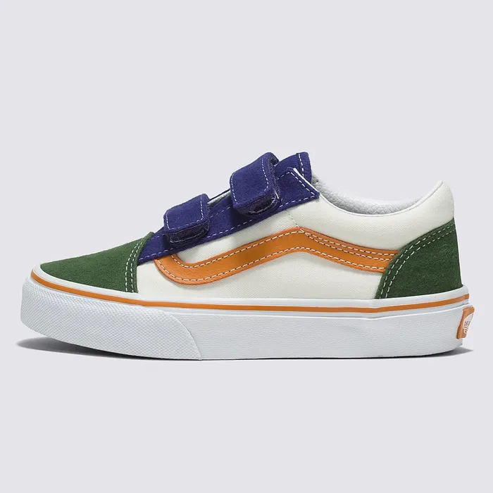 Vans Classics Kids Twill Block Old Skool Hook And Loop Shoes 48 Years Multicolour