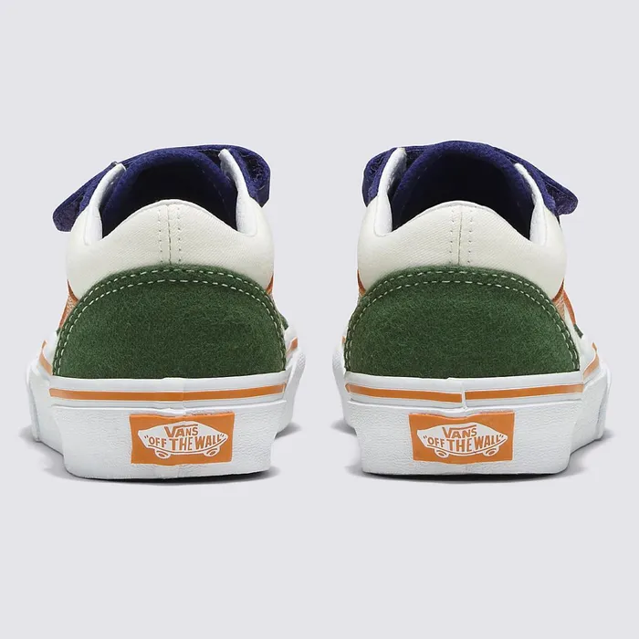 Vans Classics Kids Twill Block Old Skool Hook And Loop Shoes 48 Years Multicolour