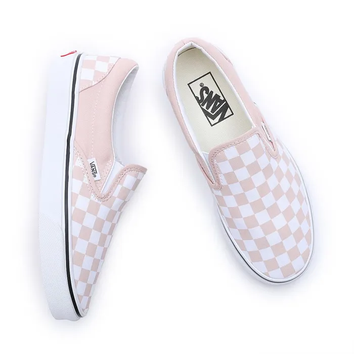 Vans Classics Men Checkerboard Color Theory Classic SlipOn Shoes Pink