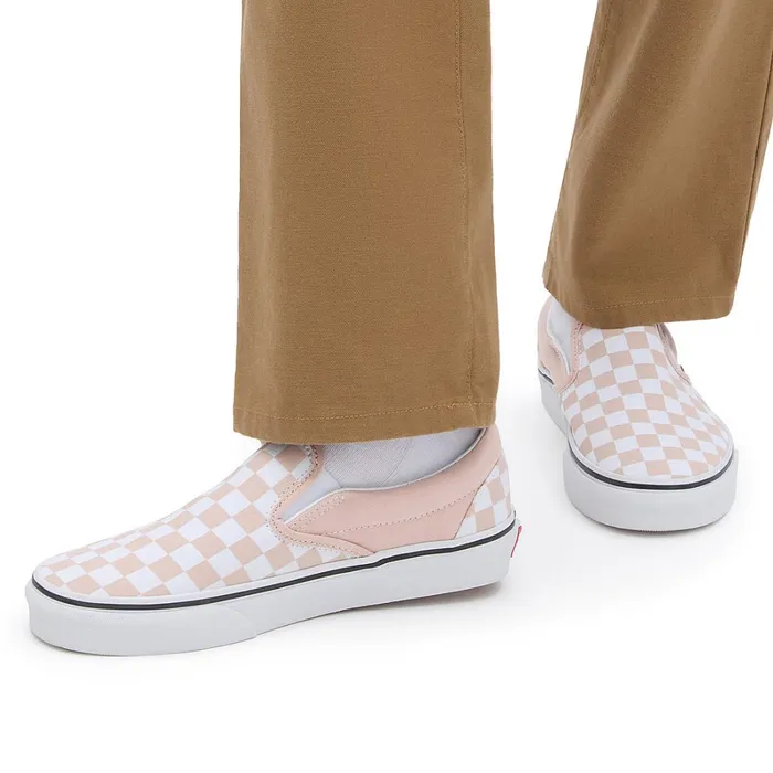 Vans Classics Men Checkerboard Color Theory Classic SlipOn Shoes Pink