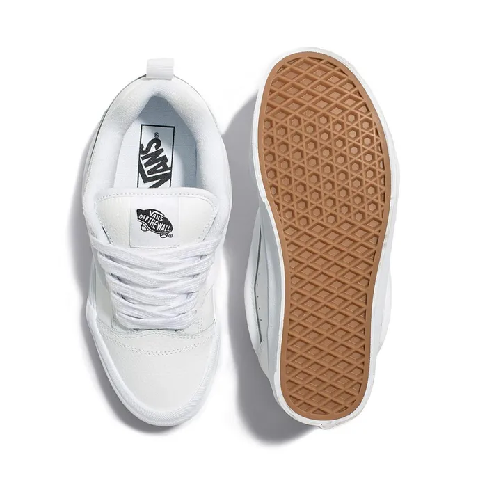 Vans Classics Women Leather Knu Skool Shoes White