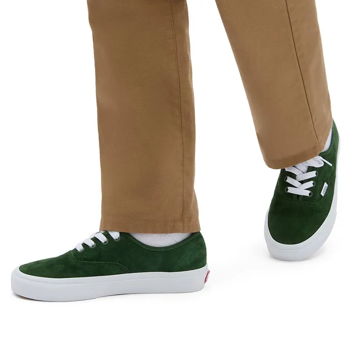 Vans Classics Women Pig Suede Authentic Shoes Green