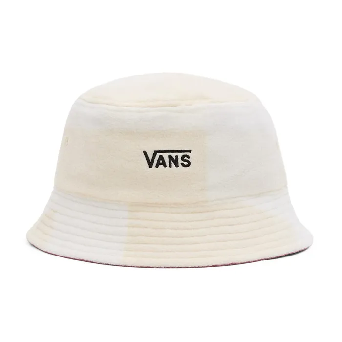 Vans Hats and Beanies Men Winter Checker Bucket Hat White