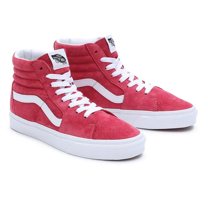 Vans HiTop Shoes Men Pig Suede Sk8Hi Shoes Red