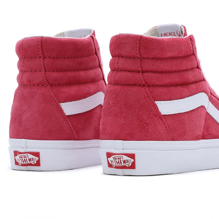 Vans HiTop Shoes Men Pig Suede Sk8Hi Shoes Red