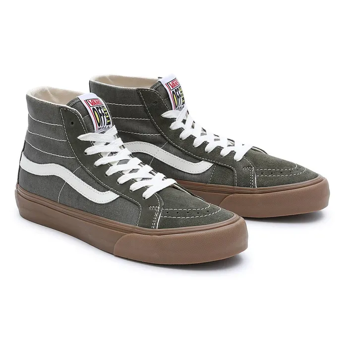 Vans HiTop Shoes Men Salt Wash Sk8Hi 38 Decon VR3 Shoes Green