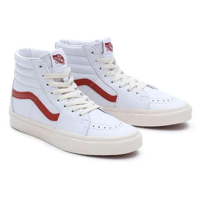 Vans HiTop Shoes Men Vintage Pop Sk8Hi Shoes Red