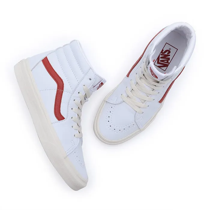 Vans HiTop Shoes Men Vintage Pop Sk8Hi Shoes Red