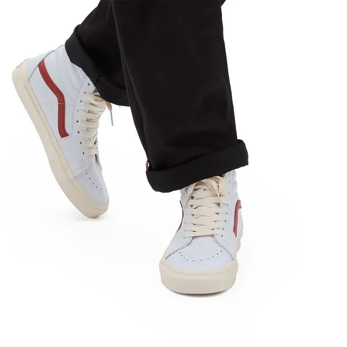 Vans HiTop Shoes Men Vintage Pop Sk8Hi Shoes Red
