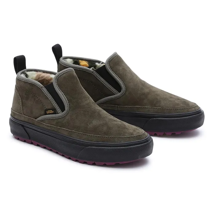 Vans HiTop Shoes Women Sherpa Mid Slip MTE1 Shoes Green