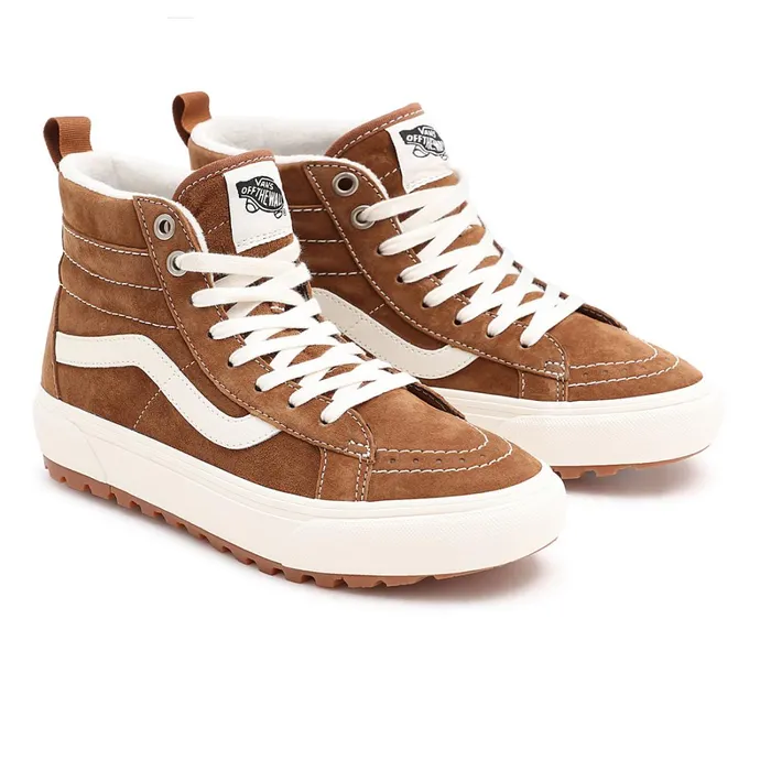 Vans HiTop Shoes Women Sk8Hi MTE1 Shoes Brown