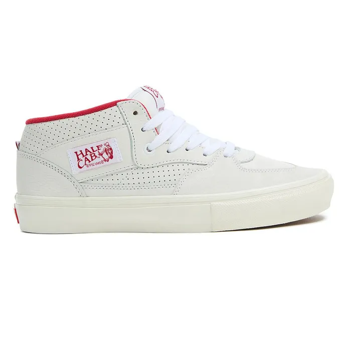 Vans HiTop Shoes Women Skate Half Cab Vintage Sport Shoes White Beige