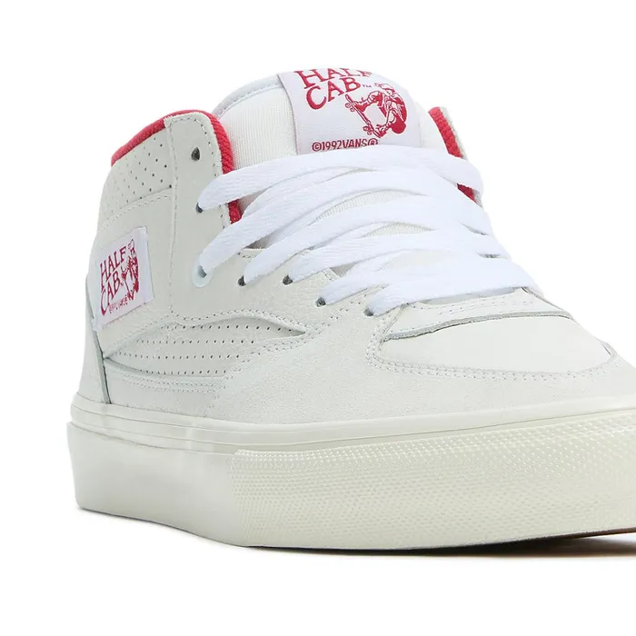 Vans HiTop Shoes Women Skate Half Cab Vintage Sport Shoes White Beige