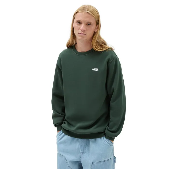 Vans Hoodies and Sweatshirts Men Core Basic Crew Sweatshirt Green