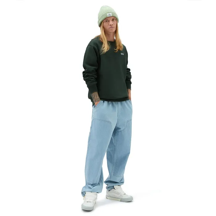 Vans Hoodies and Sweatshirts Men Core Basic Crew Sweatshirt Green