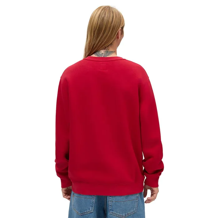 Vans Hoodies and Sweatshirts Men Core Basic Crew Sweatshirt Red