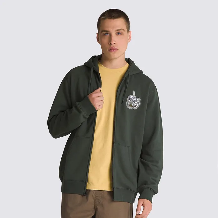 Vans Hoodies and Sweatshirts Men Rearview Full Zip Hoodie Green