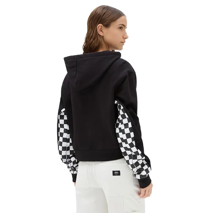 Vans Hoodies and Sweatshirts Women Boom Boom Check Pullover Hoodie Black