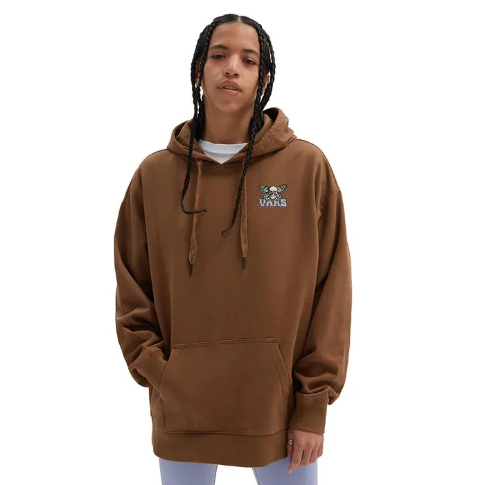 Vans Hoodies and Sweatshirts Women Skullfly Oversized Pullover Hoodie Brown