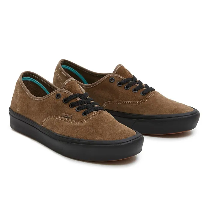 Vans Lowtop Shoes Men Authentic ComfyCush Suede Shoes Brown