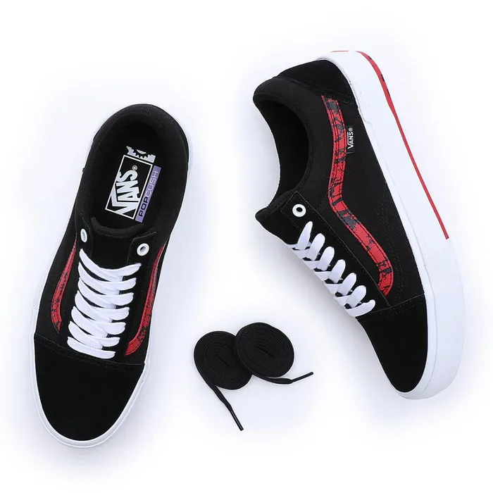 Vans Lowtop Shoes Men Marble BMX Old Skool Shoes Black