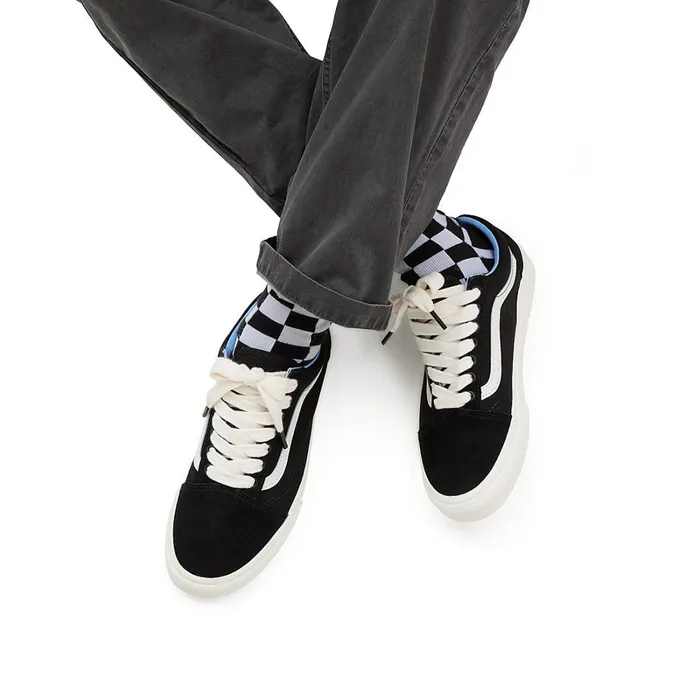 Vans Lowtop Shoes Men Oversized Laces Old Skool Shoes Black