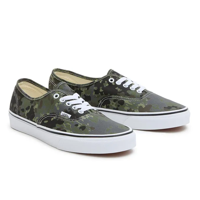 Vans Lowtop Shoes Women Rain Camo Authentic Shoes Green Grey